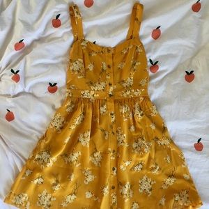 Madewell Yellow Floral Dress